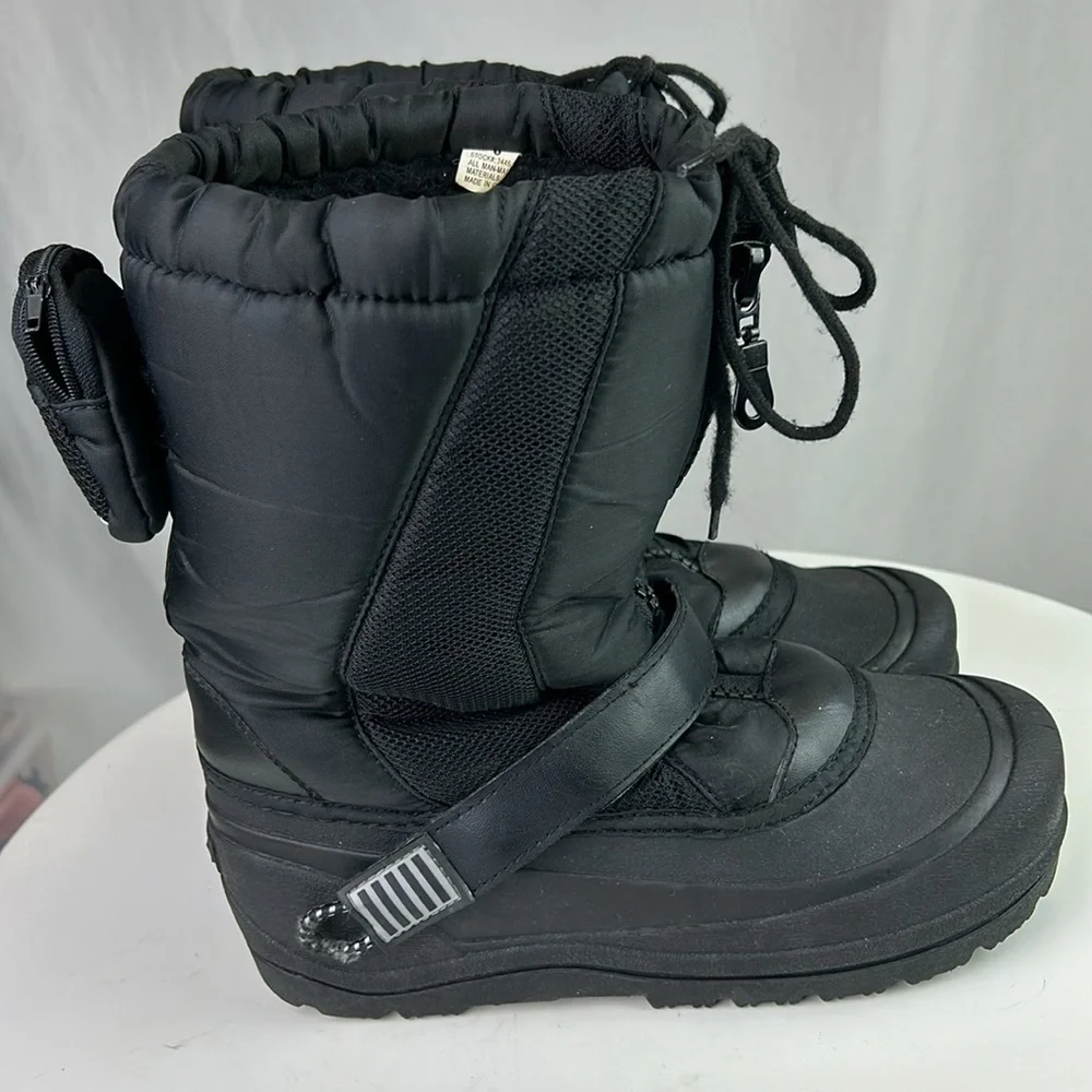 Donner Mountain Black Insulated Snow Boots Size 6